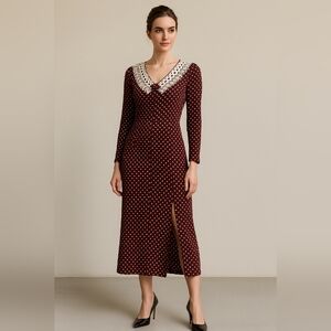 Vintage Jeffrey & Dara Polka Dot Dress 9/10